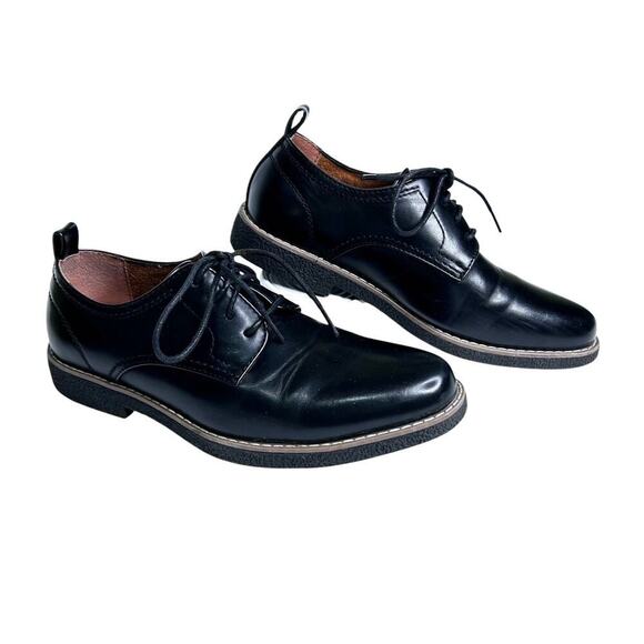 Deer Stags Other - Deer Stags Zander Black Vegan Leather Lace Up Oxford Shoes Boys Size 6M